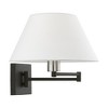 Livex Lighting 1 - Light Wall Light in  Black/Brushed Nickel - 3 of 4