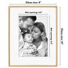 Americanflat Picture Frame with Mat & Rope-Style Textured Metal Detailing & Shatter-Resistant Glass - 2 of 4