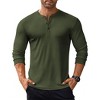 COOFANDY Men's Long Sleeve Henley Shirts Stretch Ribbed T-Shirts Fashion Casual Basic Tops - 3 of 4