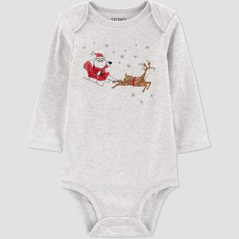 Carter's Just One You®️ Santa Sleigh Baby Bodysuit - Gray
