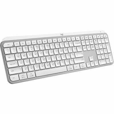 Logitech MX Keys S Wireless Keyboard, Low Profile, Fluid Precise Quiet Typing, USB C Rechargeable, Pale Gray - Programmable Keys, Backlighting