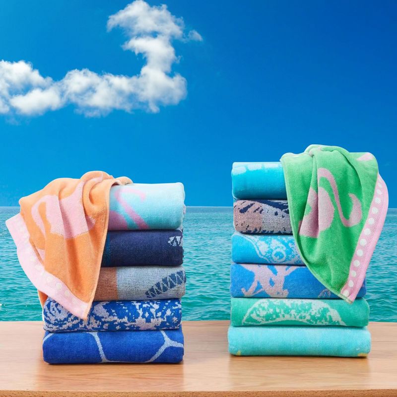 Cotton Jacquard Printed Beach Towel 2 Pack - Great Bay Home, 5 of 8