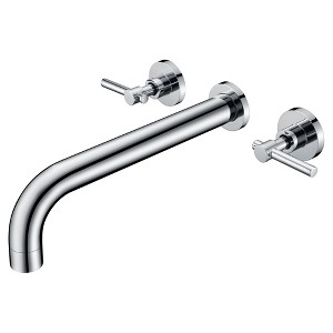 Sumerain Bathroom Wall Mount Bath Tub Faucet with High Flow,  Extra Long Spout, Chrome Finish - 1 of 4