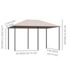 10' x 13' Outdoor Patio Gazebo Canopy Shelter with 6 Removable Sidewalls,& Steel Frame for Garden, Lawn and Deck - 3 of 4