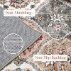Vintage Washable Door Mat Small Farmhouse Floral Accent Rugs with Non-Slip Backing, Stain-Resistant Oriental Indoor Carpet - 3 of 4