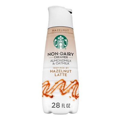 Starbucks Almond Milk and Oat Milk Hazelnut Latte Coffee Creamer - 28 fl oz