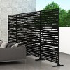 Dovelina Metal Outdoor Privacy Screen Freestanding Patio Decorative Screen (Set of 2) - 2 of 4