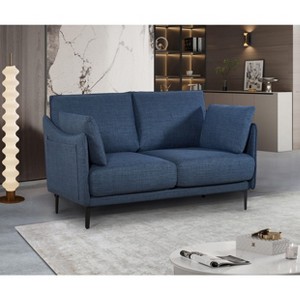 NicBex 68.11 Inch 2 Seat Sofa Couch with USB Charge Port and 2 Pillows for Living Room,Apartment,Office,Blue - 1 of 4