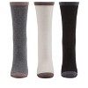 MeMoi Women's 3 Pair Pack Soft Tipped Flat Knit Cashmere Crew Socks Black 9-11 - 2 of 3