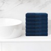 Unique Bargains Hotel Spa Bathroom Absorbent Towels Striped Comfort Cotton Washcloths 6 Packs - 2 of 4