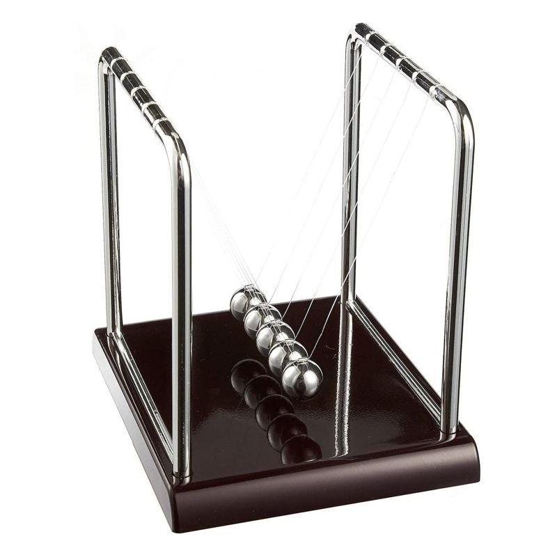Juvale Newton's Cradle Balance Pendulum, Pendulum Balls Physics Learning Desk Toy for Home and Office, 7x6x7 in, 5 of 7