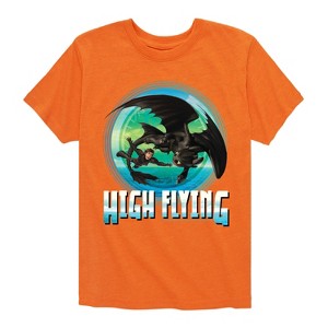 Boys' - How to Train Your Dragon - Hiccup Toothless High Flying Short Sleeve Graphic T-Shirt - 1 of 4