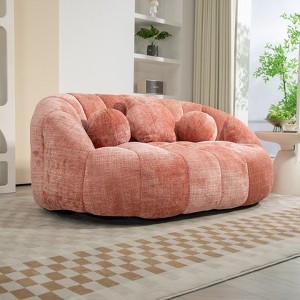 CAVINAS Chenille Bean Bag Chair for Adults and Kids,Lazy Floor Sofa Chair with Foam,Cozy Lounge Chair for Living Room - 1 of 4