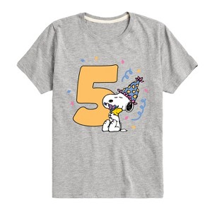 Boys' - Peanuts - Another Year Cooler Birthday Short Sleeve Graphic T-Shirt - 1 of 4