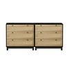 Black 3 Drawer Dresser, Modern Rope Woven Chest with Deep Storage, 30.31" Wide Bedroom Cabinet-3irtyhousy - 4 of 4