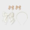Headband and Bow Barrettes Set 4 pk - A New Day™ Ivory - 2 of 4