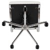 Merrick Lane Ergonomic Swivel Office Chair Ribbed Back and Seat Mid-Back Armless Computer Desk Chair with Metal Base - 3 of 4