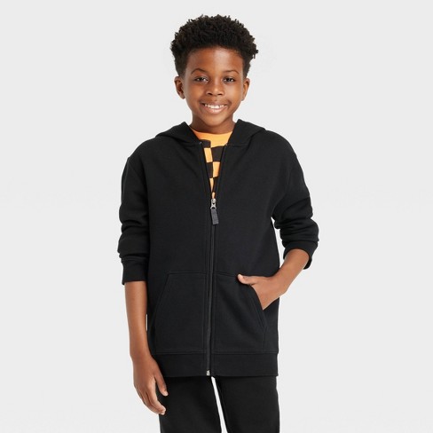 Boys' 2pk Fleece Zip-up Hoodie - Cat & Jack™ Black L : Target