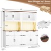 Aheaplus 71" Farmhouse Kitchen Storage shelf with Hutch, Pantry Cabinet with Drawers and Adjustable Shelves - 3 of 4