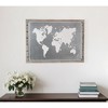 HomeRoots 25" X 34" Brown and Gray Wood and Metal World Map Hanging Dimensional Sculpture - 2 of 4
