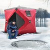 VEVOR Portable Ice Shelter, 1-2 Person Insulated Pop-Up Ice Fishing Tent, 24 Square Feet Fishable Area, Thermal Ice Shanty for Winter Fishing - 2 of 4