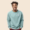 Dalix Ghost Embroidered Crewneck Long Sleeve Sweatshirt Fleece Men - 2 of 4