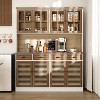 FUFU&GAGA Brown Kitchen Buffet Hutch Freestanding Storage Pantry Cabinet - image 4 of 4