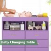 Changing Table Dresser with Drawers, Nursery Dresser with Changing Table Top, Diaper Changing Station Organizer with Open Shelf for Bedroom - 4 of 4