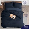American Soft Linen Luxury Ultra Soft 100% Cotton Sateen Weave Solid Duvet Cover Set - Includes 1 Duvet Cover & 2 Pillow Sham Set - 3 of 4
