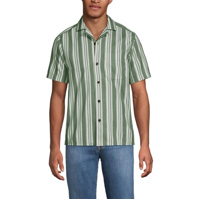 Lands' End Men's Short Sleeve Camp Collar Hawaiian Shirt