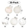 Aoibox 30pcs 2.36in White Shatterproof Clear Plastic Christmas Ball Ornaments Set Easy Hang Xmas Tree Wedding Decor - 3 of 4