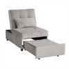 COWLOWN Modern Lift-Top Storage Bench with Pull-Out Bed, Velvet Tufted Multi-Functional Furniture - 4 of 4