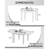 Outdoor Dining Table 31.5" - 63" for 4-6 People, Aluminum Patio Table with Wood Grain Textured Top - 3 of 4