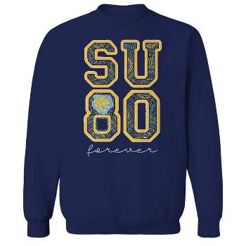 NCAA Southern University Jaguars Navy Crew Fleece Sweatshirt