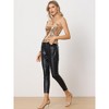 INSPIRE CHIC Women's Sparkly Sequin One-Shoulder Puff Long Sleeve Shimmer Tops - 4 of 4