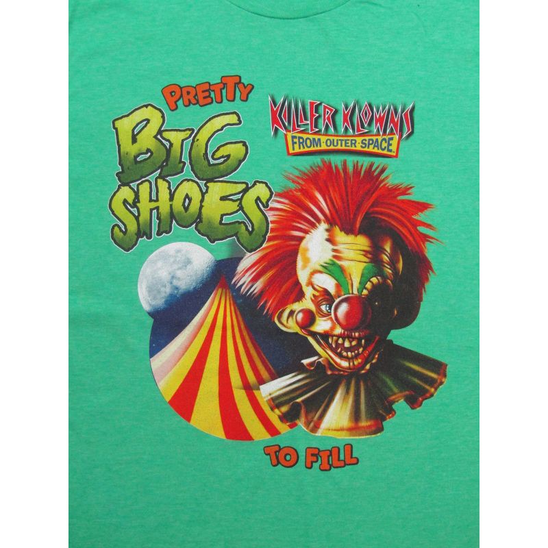 Killer Klowns From Outer Space Pretty Big Shoes To Fill Crew Neck Short Sleeve Green Heather Women's T-shirt, 2 of 4