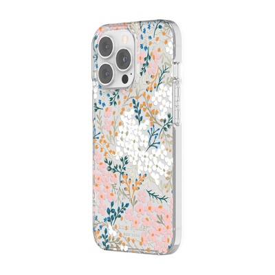  kate spade new york Protective Hardshell Case for iPhone 13 Pro  - Hollyhock Floral Clear : Cell Phones & Accessories