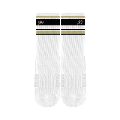 NCAA Colorado Buffaloes  Adult Retro Crew Socks - M/L