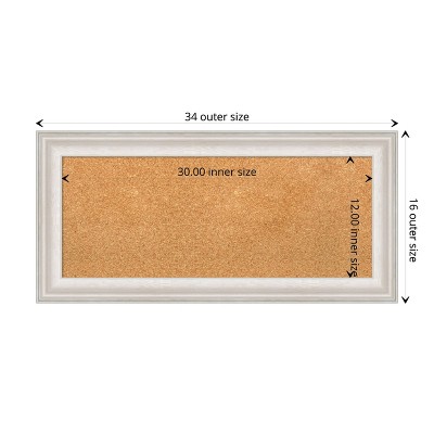 Trio White Wash Framed Corkboard with Natural Cork