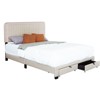 Queen Size Upholstered Bed Framewith Storage and Adjustable Headboard,Bed Frame Platform with 2 Drawers, No Box Spring Required - 3 of 4