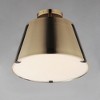 Maxim Lighting Carlo 1 - Light Semi-Flush Mount in  Dark Bronze/Leather/Heritage Brass - 4 of 4