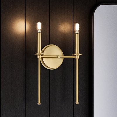 Urban Ambiance Luxury Contemporary Wall Sconce 16.625''H x 10.375''W,  Olde Brass Finish,  Parkes Collection, UHP4235