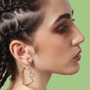 SOHI Women's California Gold Party Stone Hoop Earring - 3 of 4