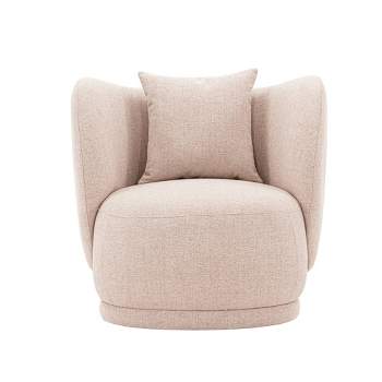 Siri Contemporary Linen Upholstered Accent Chair with Pillows - Manhattan Comfort