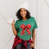 Simply Sage Market Women's Coquette Christmas Snowflake Bow Short Sleeve Graphic Tee - 2 of 4