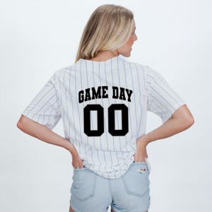 Game Day Baseball Jersey - Striped Baseball Jersey - 1 of 4