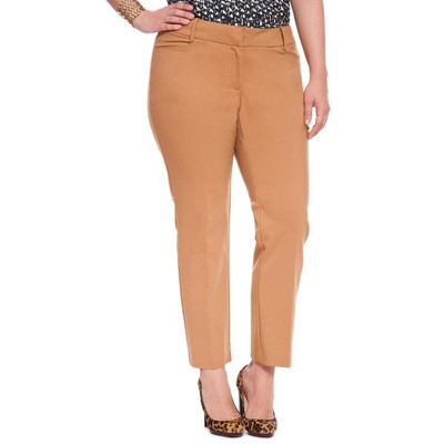 Eloquii Women's Plus Size Tall Kady Fit Double-weave Pant, 18