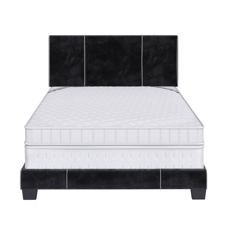 Queen Lucena Velvet Upholstered Bed Frame Black - Boyd Sleep Eco Dream, 4 of 9