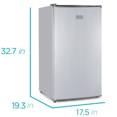 Compact Brushed Silver Stainless Steel RV Refrigerator with Freezer