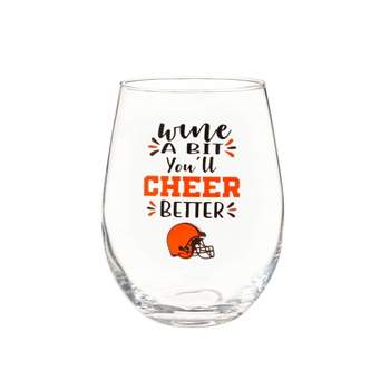 Evergreen Cleveland Browns, 17oz Boxed Stemless Wine